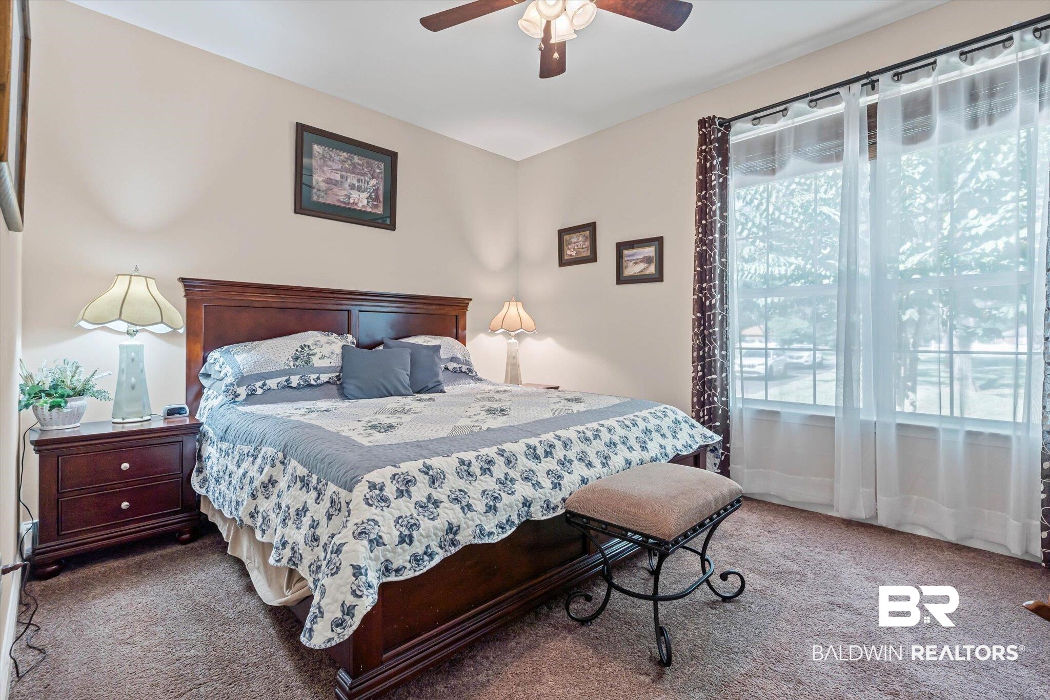 6175 South Grand Bay Wilmer Road Grand Bay, AL 36541 - Photo 17 of 42 Bedroom with carpet and ceiling fan