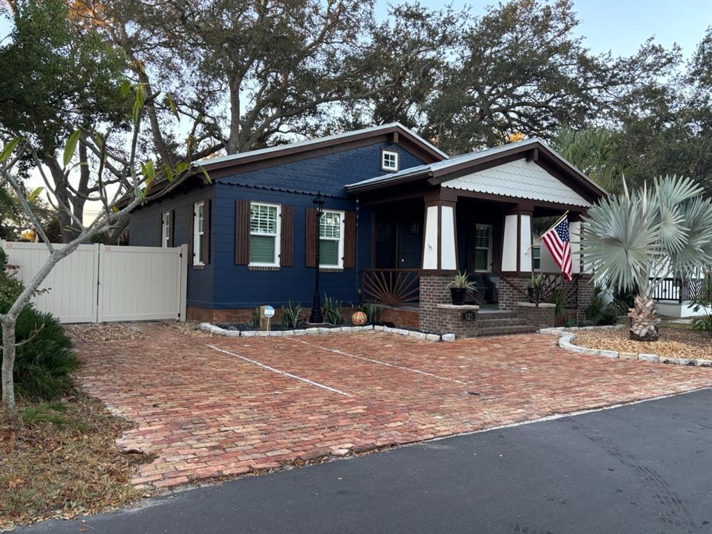 a house view with a outdoor space