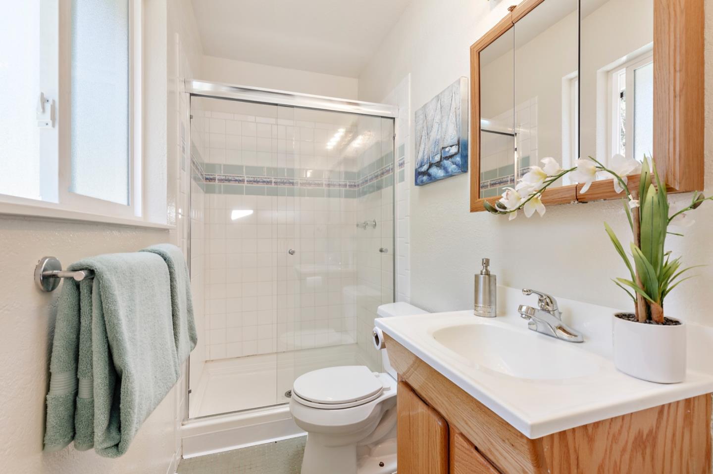 1528 Terra Nova Boulevard Pacifica, CA 94044 - Photo 24 of 32 a bathroom with a sink toilet and shower