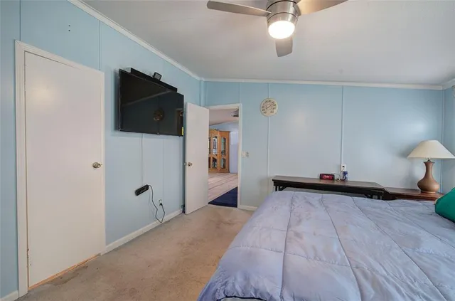 a view of a livingroom with a flat screen tv