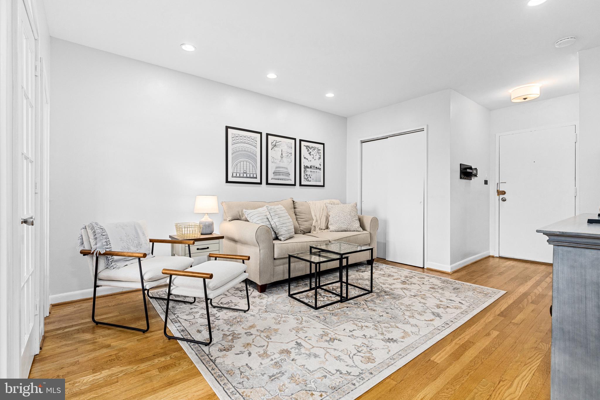 305 C Street Northeast, Unit 410 Washington, DC 20002 - Photo 5 of 15 a living room with furniture and a rug