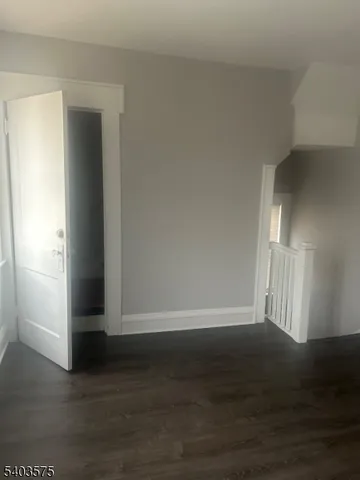 an empty room with closet