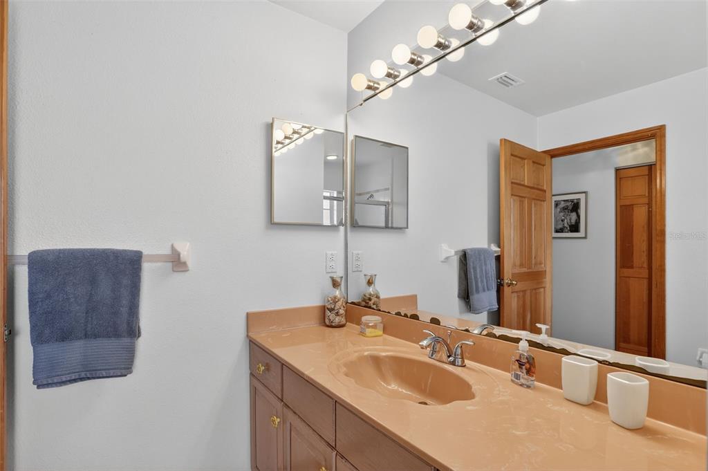 4995 Brook Road Kissimmee, FL 34758 - Photo 24 of 46 a bathroom with a sink and a mirror