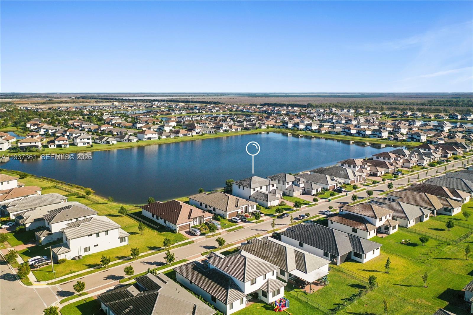 5197 Julienne Road Ave Maria, FL 34142 - Photo 2 of 43 Aerial view of Maple Ridge at Ave Maria with lakefront homes