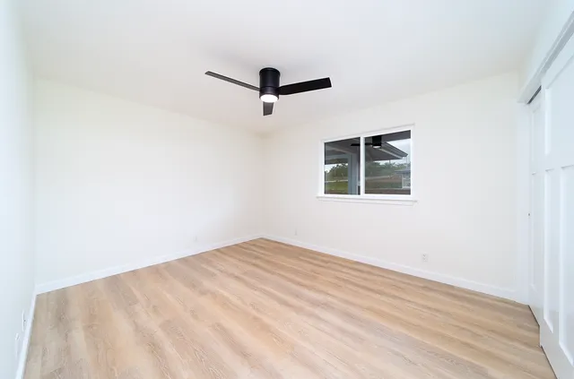 an empty room with a window