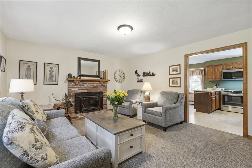 103 Uxbridge Street Douglas, MA 01569 - Photo 20 of 38 a living room with furniture a fireplace and a flat screen tv