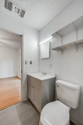 a bathroom with a shower and bathtub
