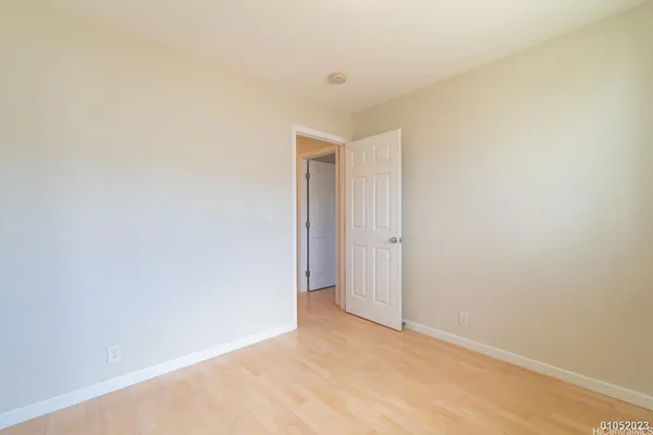 an empty room with a window