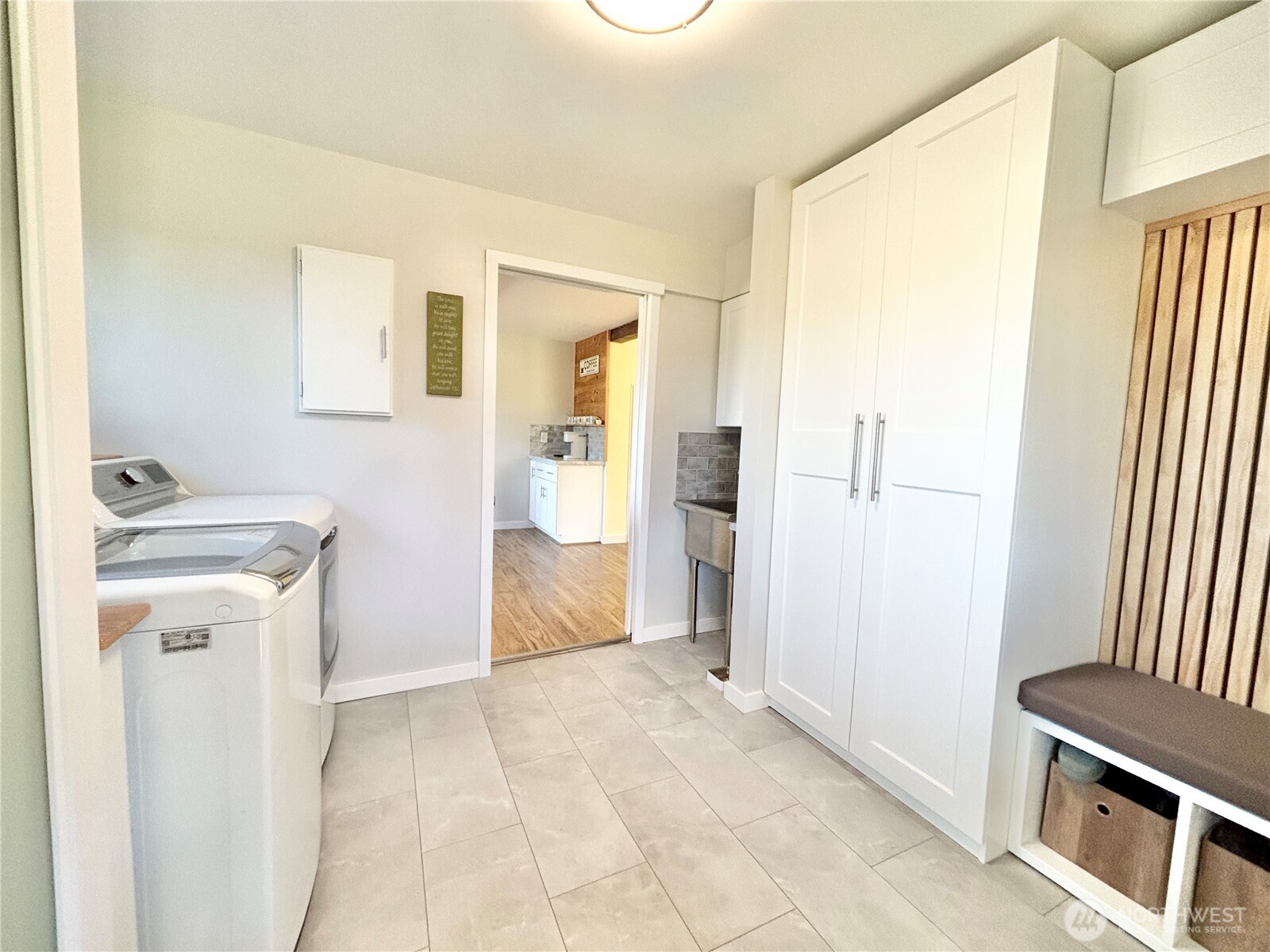 2452 Aldergrove Road Ferndale, WA 98248 - Photo 15 of 37 a view of a kitchen with a sink and a refrigerator