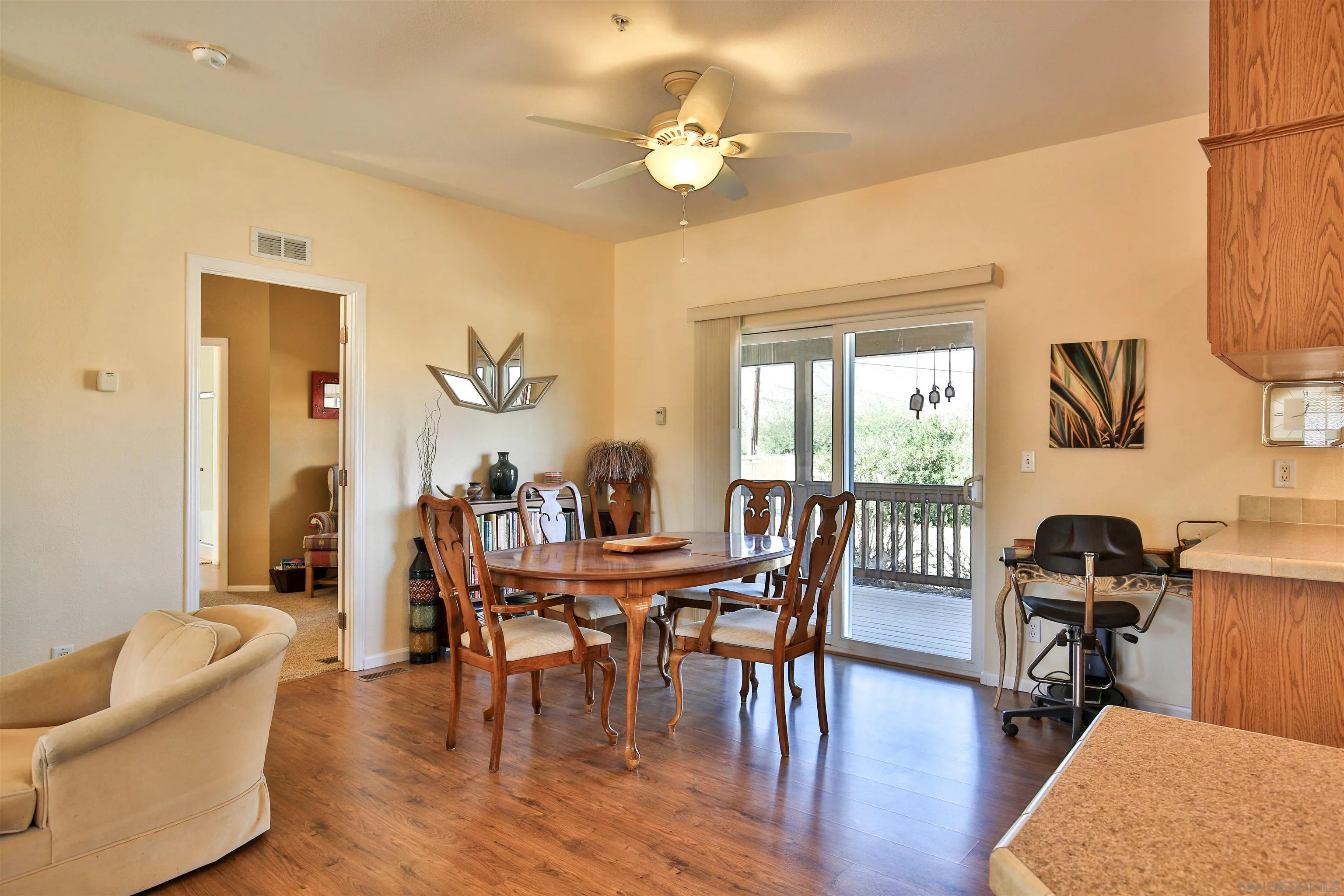 2846 Frying Pan Road Borrego Springs, CA 92004 - Photo 9 of 27 a view of a a dining room with furniture window and wooden floor