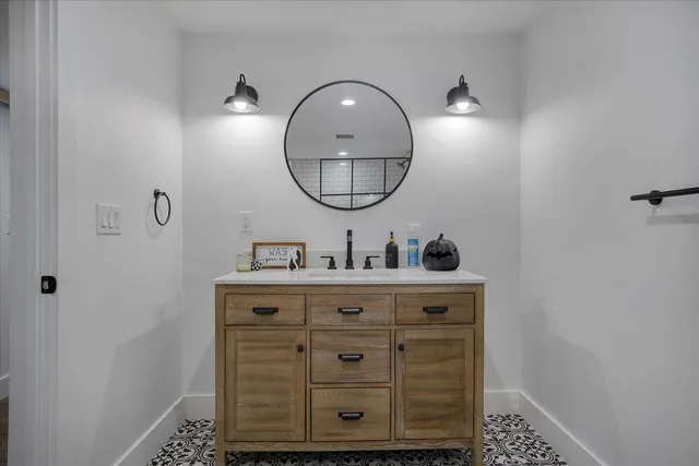 a living room with furniture fireplace and a flat screen tv