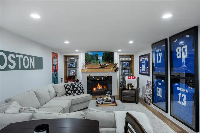 a kitchen with lots of wooden furniture and appliances