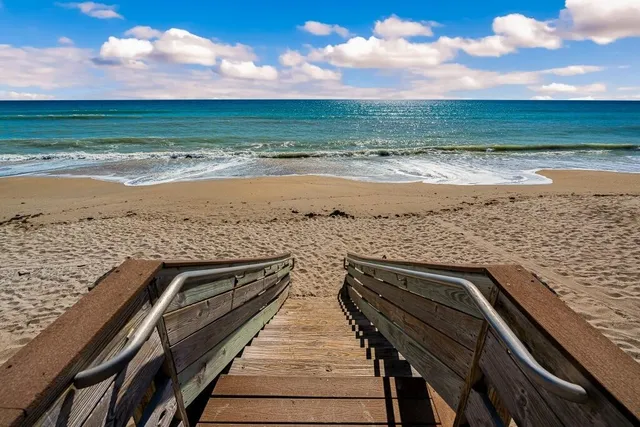 a view of an ocean beach