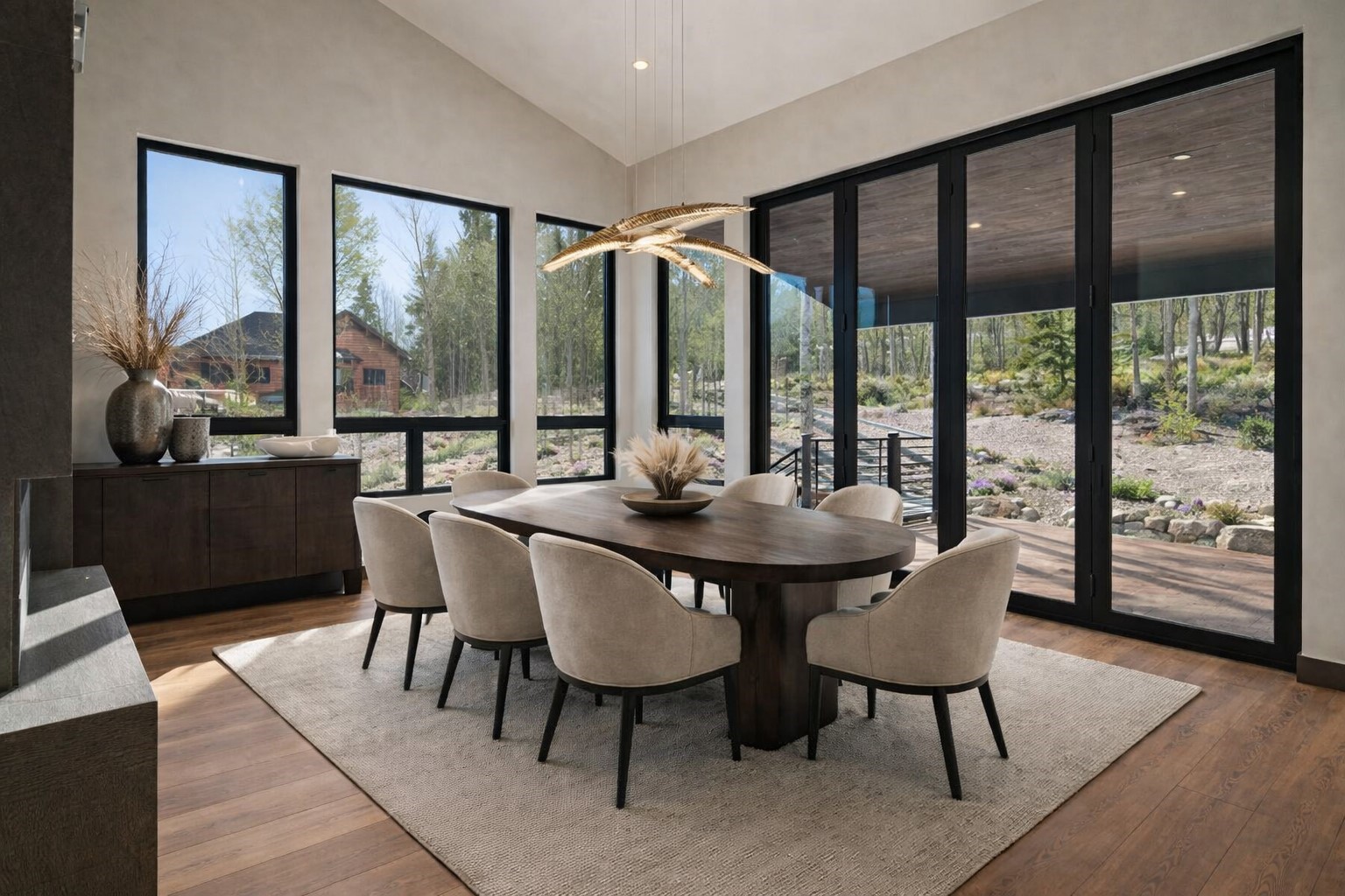1325 Golden Eagle Road Silverthorne, CO 80498 - Photo 26 of 46 a view of a dining room with furniture window and outside view