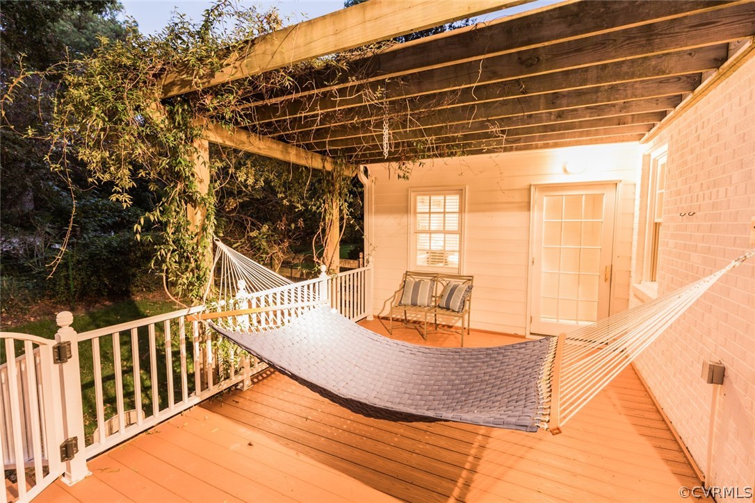 8708 River Road Richmond, VA 23229 - Photo 20 of 43 Deck with pergola. Railings and both gates on Deck