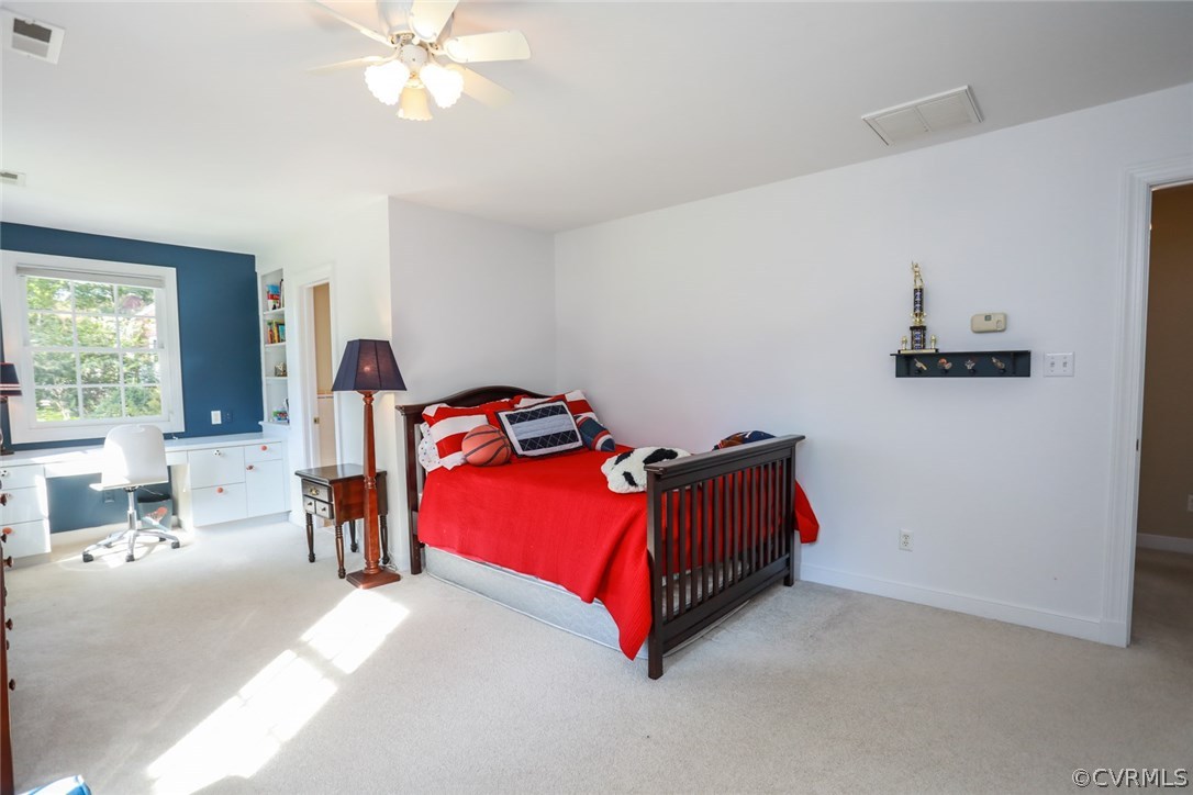 8708 River Road Richmond, VA 23229 - Photo 29 of 43 Bedroom Three has built-in desk and bookcase, and