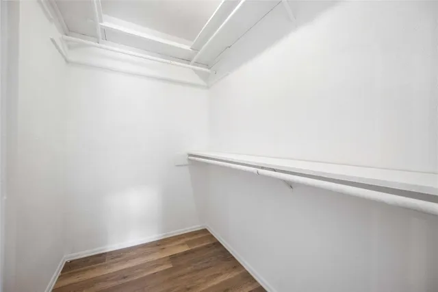 a view of small space with racks on the wall