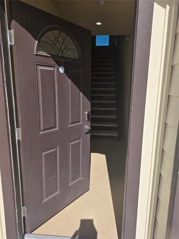 a close view of a closet