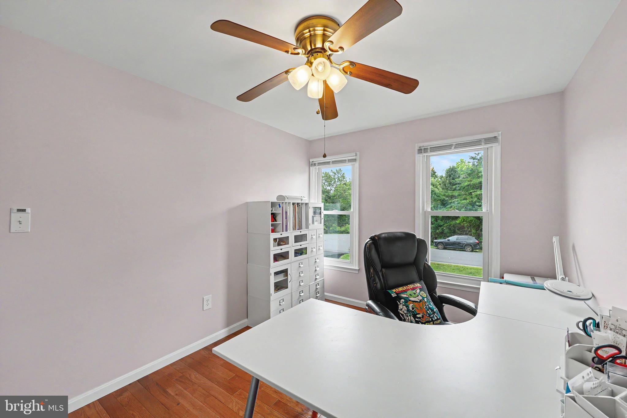 183 Choptank Road Stafford, VA 22556 - Photo 16 of 38 Bedroom 2 w/Hardwood Floors & Ceiling Fan w/Light