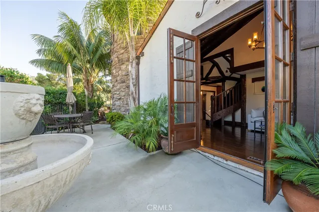 a kitchen with a stove and a table