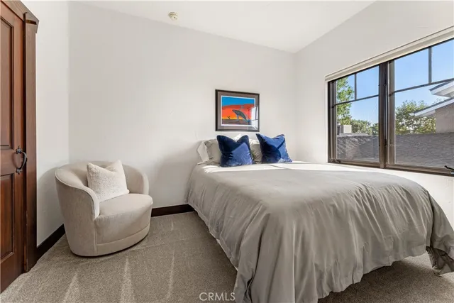 a couple of palm trees sitting in a backyard