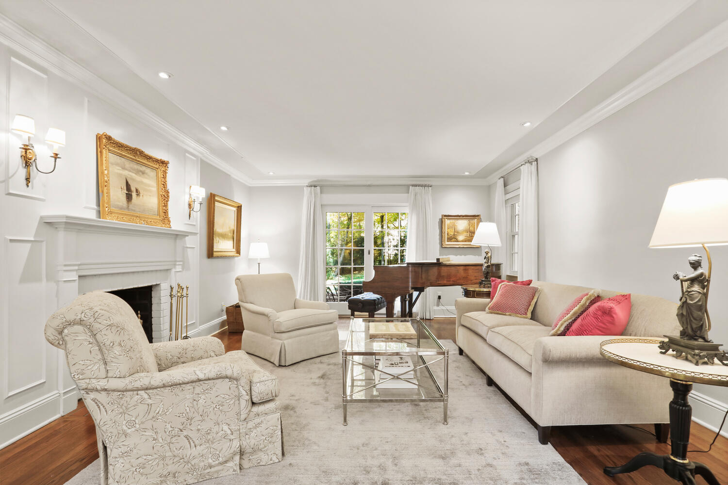 51 Logan Road New Canaan, CT 06840 - Photo 6 of 39 a living room with furniture and a fireplace