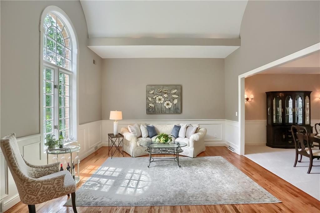 337 Parker Road Sarver, PA 16055 - Photo 4 of 25 Great view of the living room which is open to the dining room. This photo shows the height of this interesting domed ceiling.