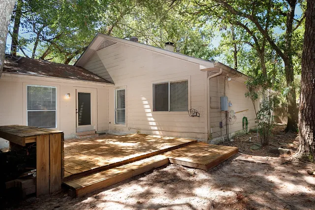 a backyard of a house