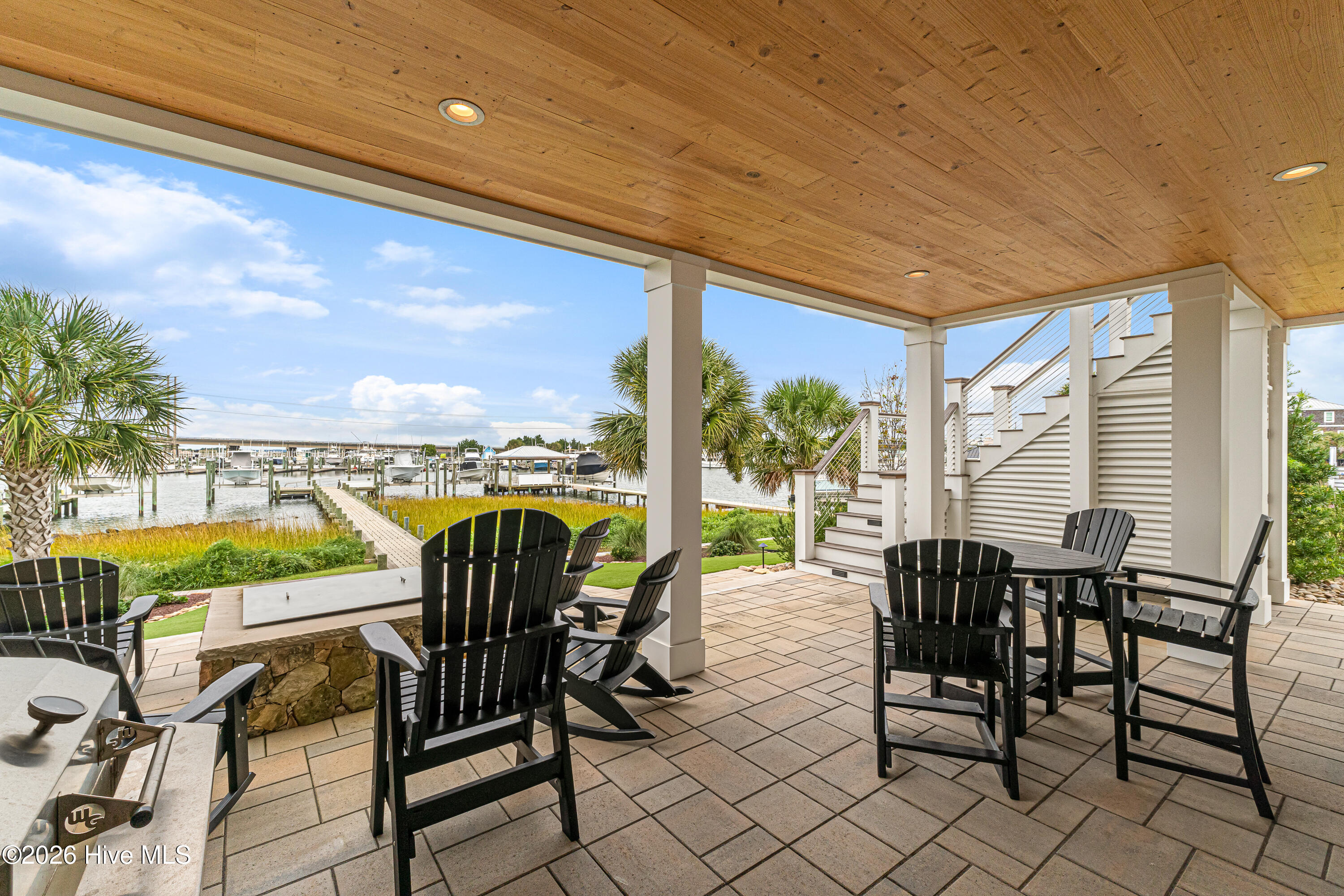 216 Radio Island Road Morehead City, NC 28516 - Photo 59 of 72 Covered Patio w/ Water Views