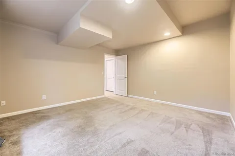 an empty room with a natural light