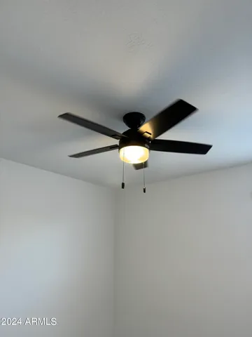 an empty room with a door