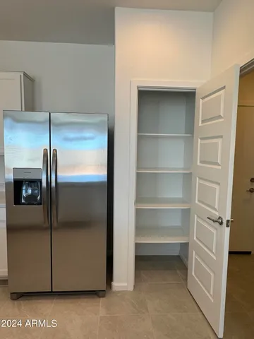 a close view of closet area