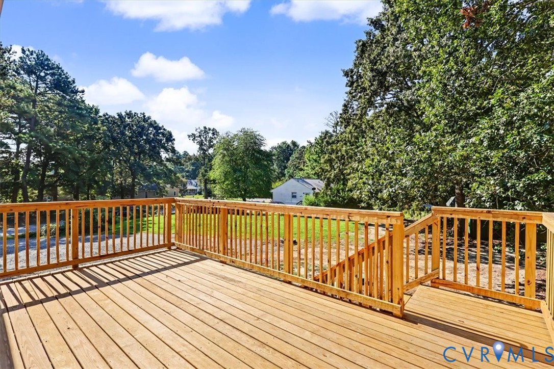9737 Graves Road Petersburg, VA 23803 - Photo 35 of 41 Expansive wood deck with a natural finish, featuri
