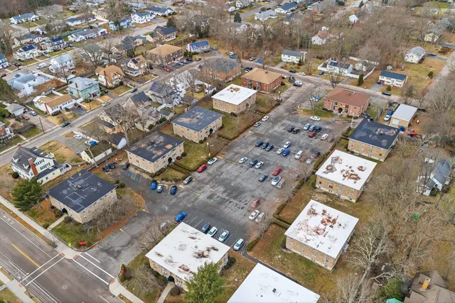 an aerial view of a city
