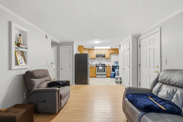 a living room with furniture and a couch