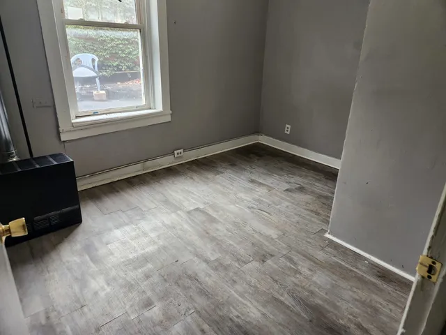 an empty room with a window