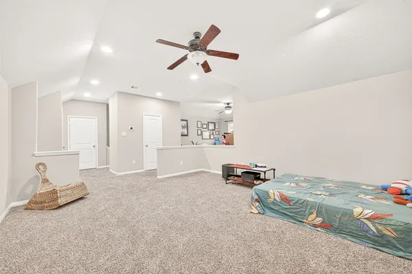 a view of a bedroom with cabinet