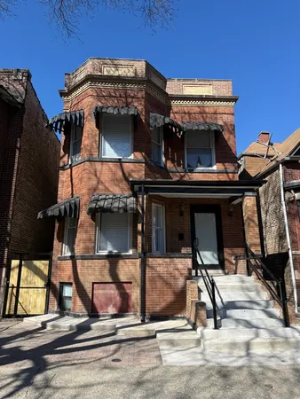 a view of a building with a balcony
