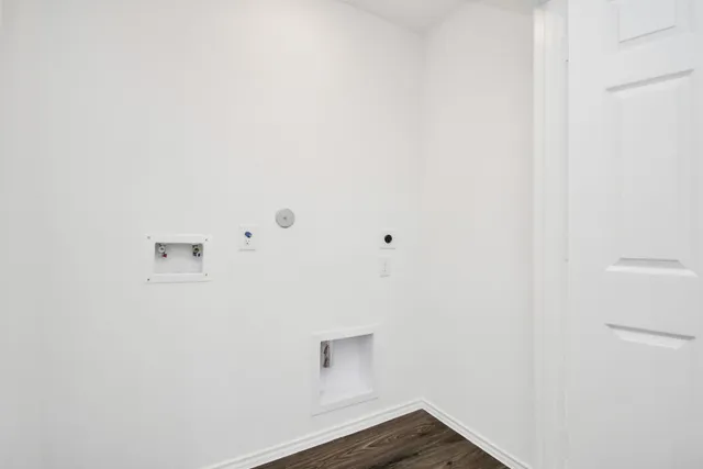 a view of small space with empty racks