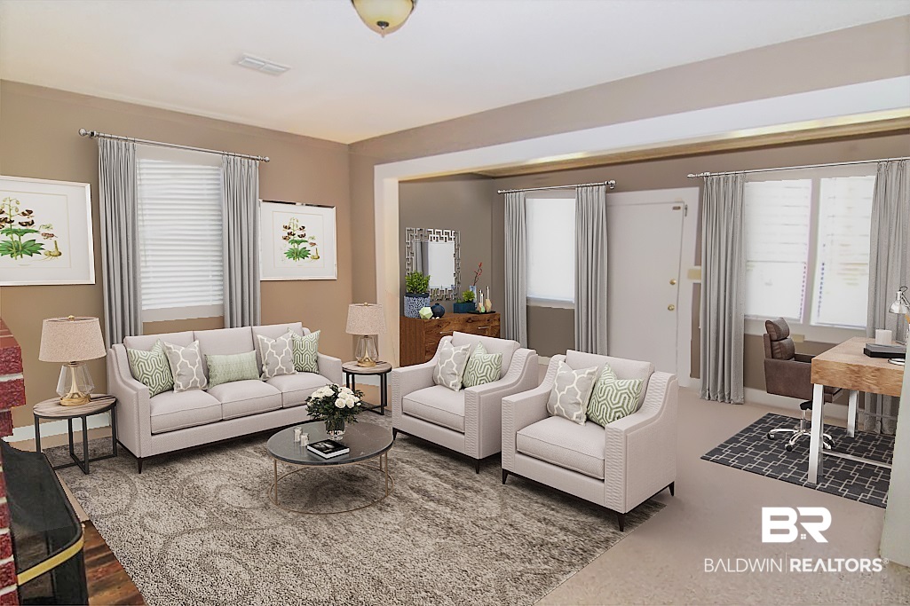 160 Ettle Street Fairhope, AL 36532 - Photo 6 of 26 Living Rm/Foyer-Virtually Staged