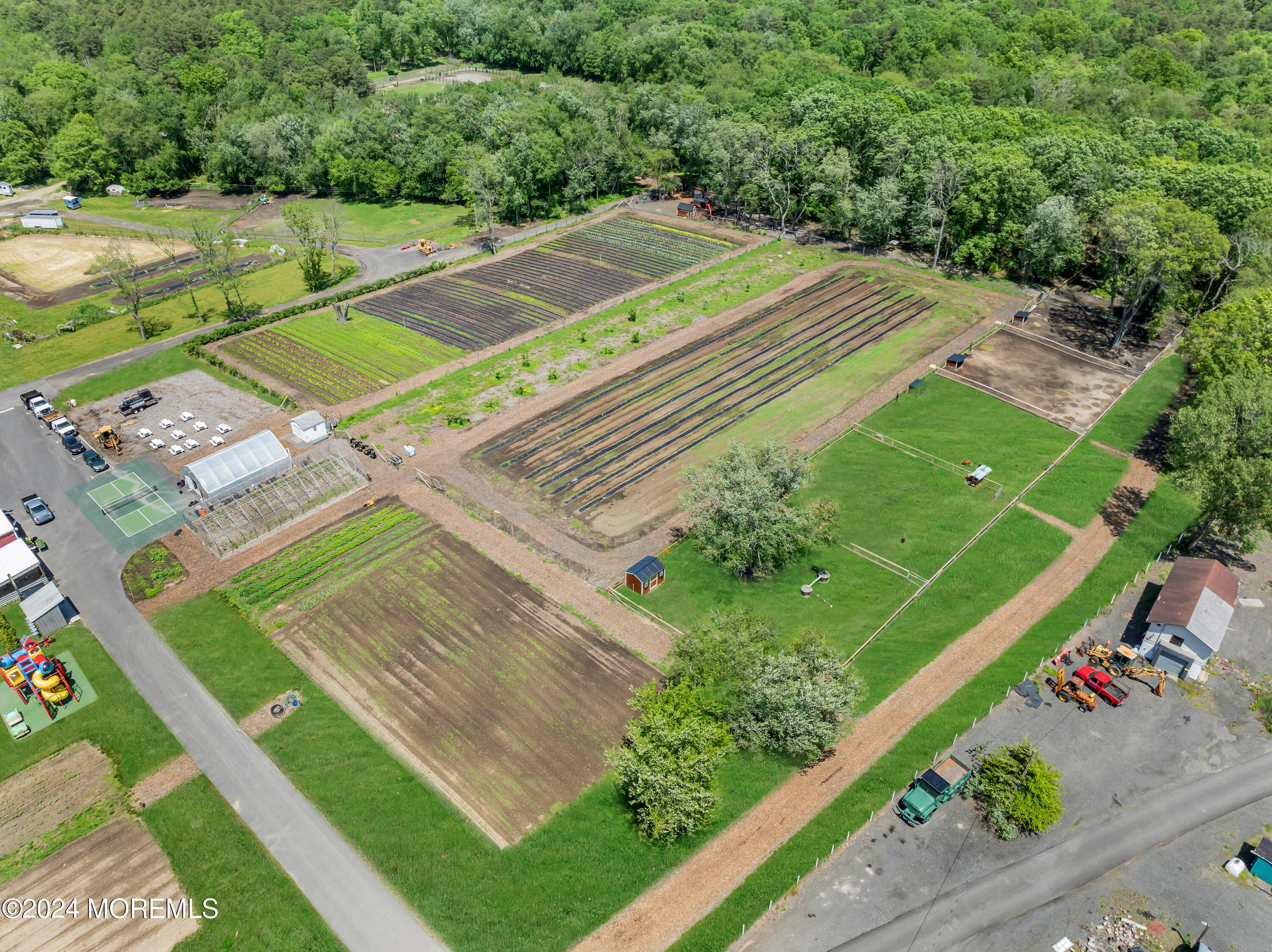 553 Colts Neck Road Farmingdale, NJ 07727 - Photo 17 of 52 a view of a tennis ground with lots of trees