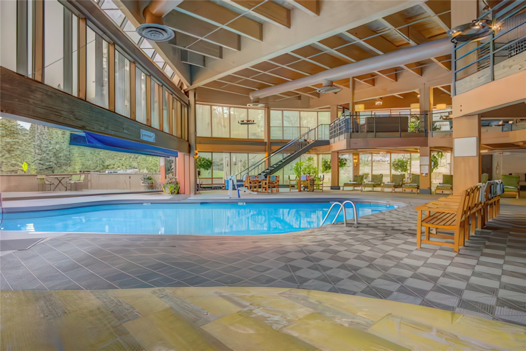 611 Village Road, Unit 21240 Breckenridge, CO 80424 - Photo 13 of 23 a view of a swimming pool with a patio