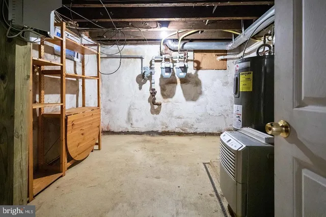 a view of storage and utility room