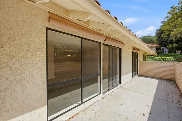 a view of a glass door