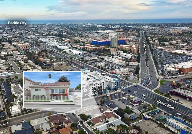 an aerial view of a city