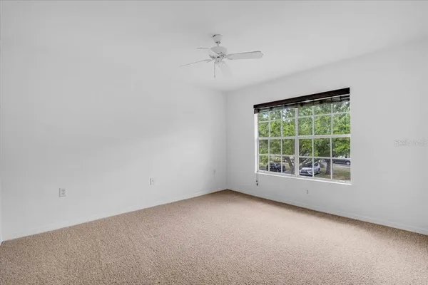 an empty room with a window