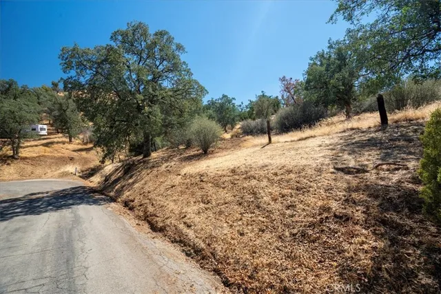 a view of a yard covered in snow