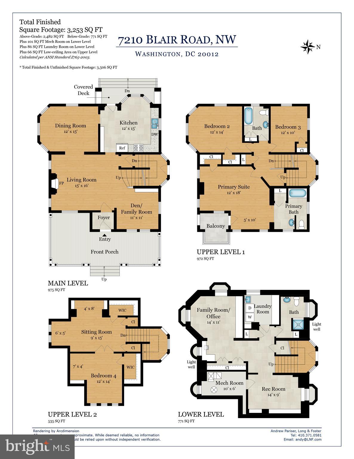 7210 Blair Road Northwest Washington, DC 20012 - Photo 36 of 36 Floor Plan