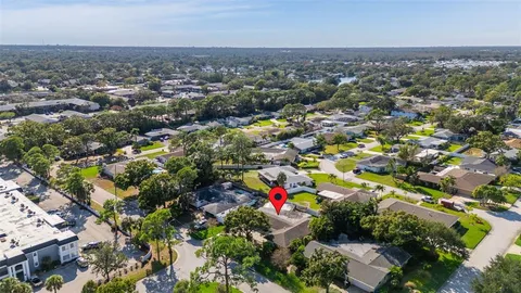 an aerial view of multiple house