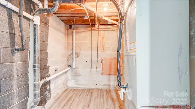 a view of a row of garage